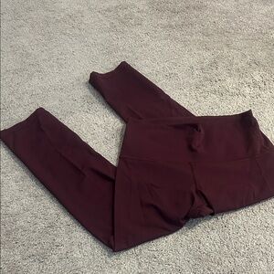 Maroon Lululemon Leggings